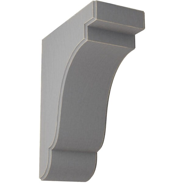 Ekena Millwork 3 1/2"W x 7 1/4"D x 9 1/2"H Bedford Wood Vintage Decor Bracket, Pebble Grey BKTWD04X07X10BEPG - main